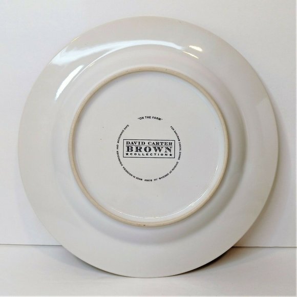 Sakura David Carter Brown 8.25" Rooster Salad Dessert Plate ©2002 "On the Farm" - Picture 3 of 4